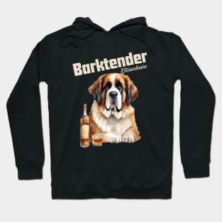 Saint Bernard Dog Barktender Extraordinair Hoodie